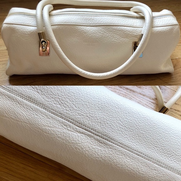 AUTHENTIC Kate Spade White Pebbled Leather Satchel - Picture 3 of 8